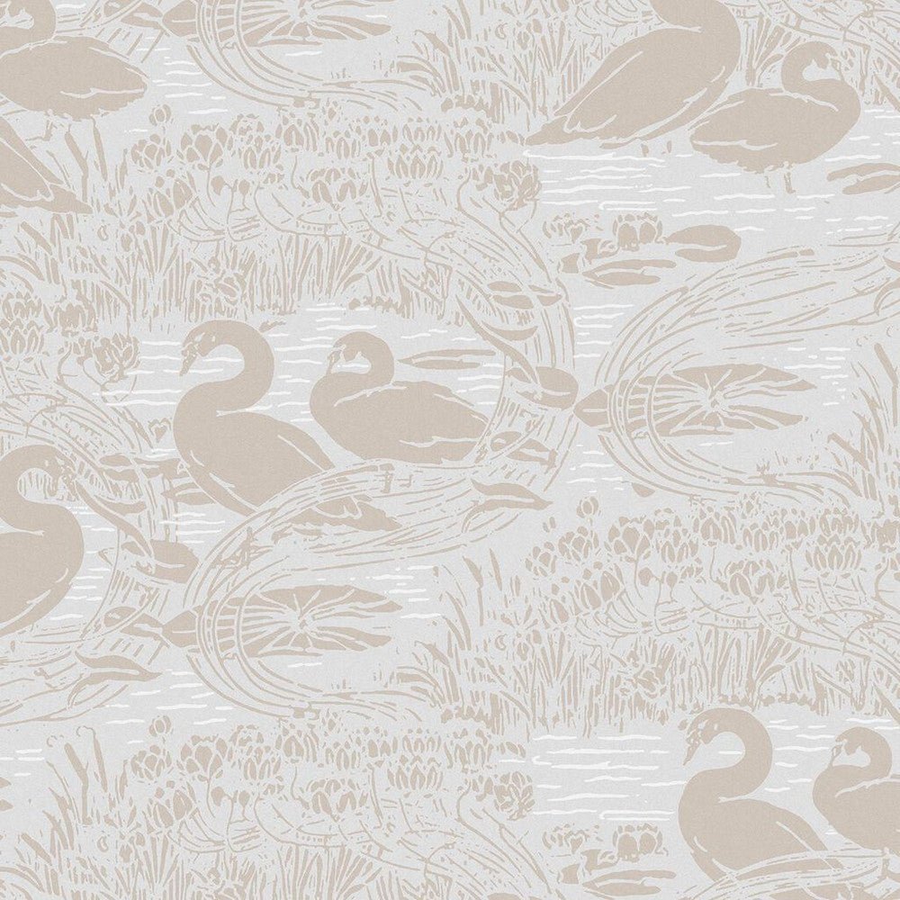 Swans Wallpaper - Dove Grey - Laura Ashley - 118471Wallpaper199
