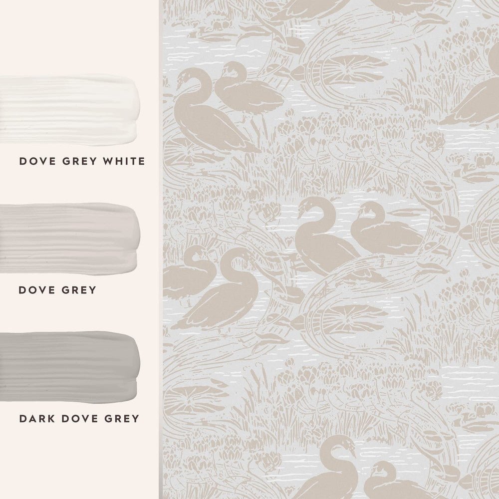 Swans Wallpaper - Dove Grey - Laura Ashley - 118471Wallpaper199