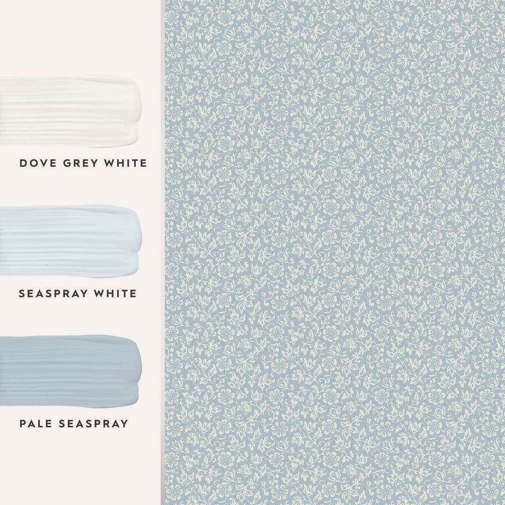 Sweet Alyssum Wallpaper - Pale Seaspray Blue - Laura Ashley - 121078Wallpaper199