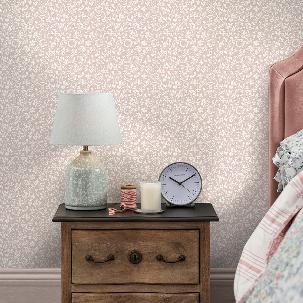 Sweet Alyssum Wallpaper - Plaster Pink - Laura Ashley - 140326Wallpaper199