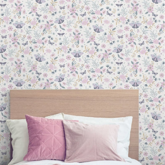 Sweet Meadow Metallic Wallpaper - Pink - Muriva - M58103Wallpaper199