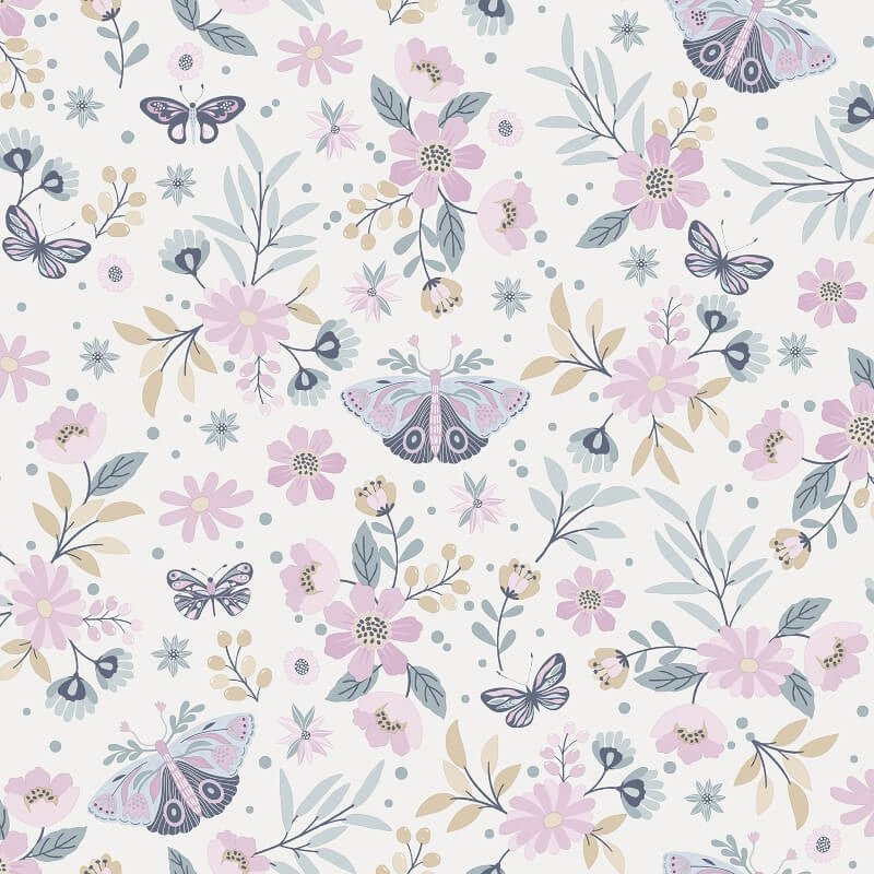 Sweet Meadow Metallic Wallpaper - Pink - Muriva - M58103Wallpaper199