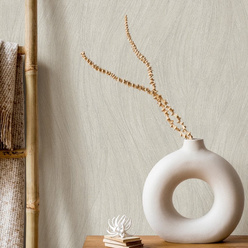 Swing Wave Metallic Wallpaper - Beige - Erismann - 10317 - 02Wallpaper199