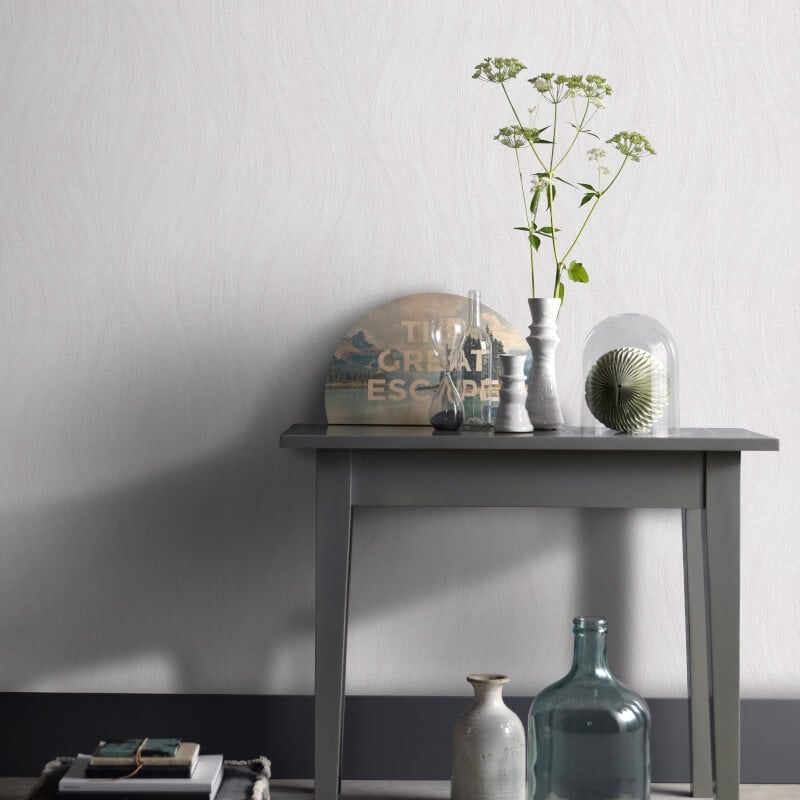 Swing Wave Metallic Wallpaper - White - Erismann - 10317 - 01Wallpaper199