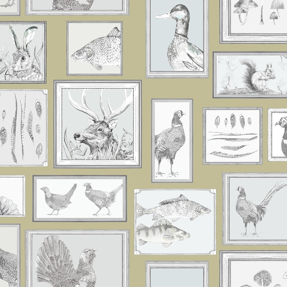 Sylva Wallpaper - Mustard - Voyage Maison - SYLVA/WPO/MUSWallpaper199