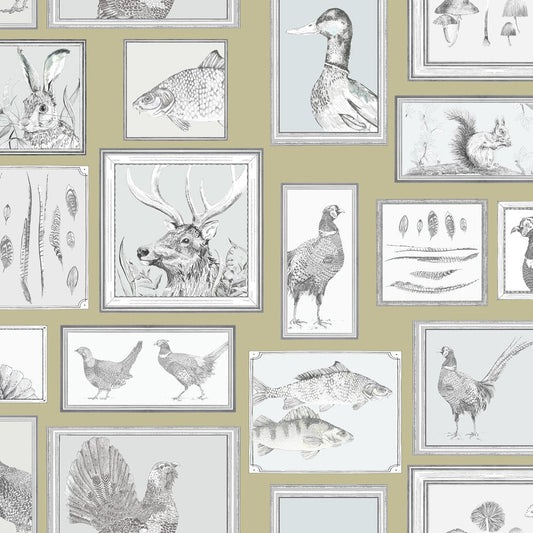 Sylva Wallpaper - Mustard - Voyage Maison - SYLVA/WPO/MUSWallpaper199