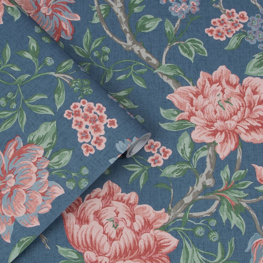 Tapestry Floral Wallpaper - Dark Seaspray - Laura Ashley - 113407Wallpaper199