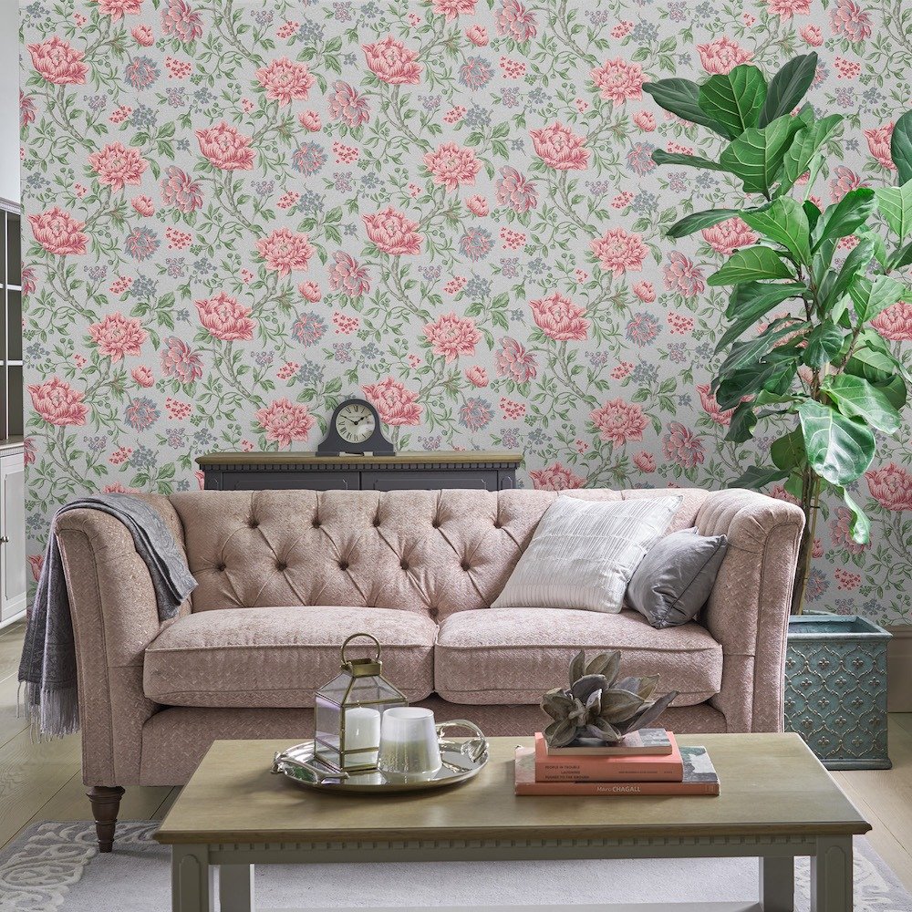 Tapestry Floral Wallpaper - Slate Grey - Laura Ashley - 113408Wallpaper199