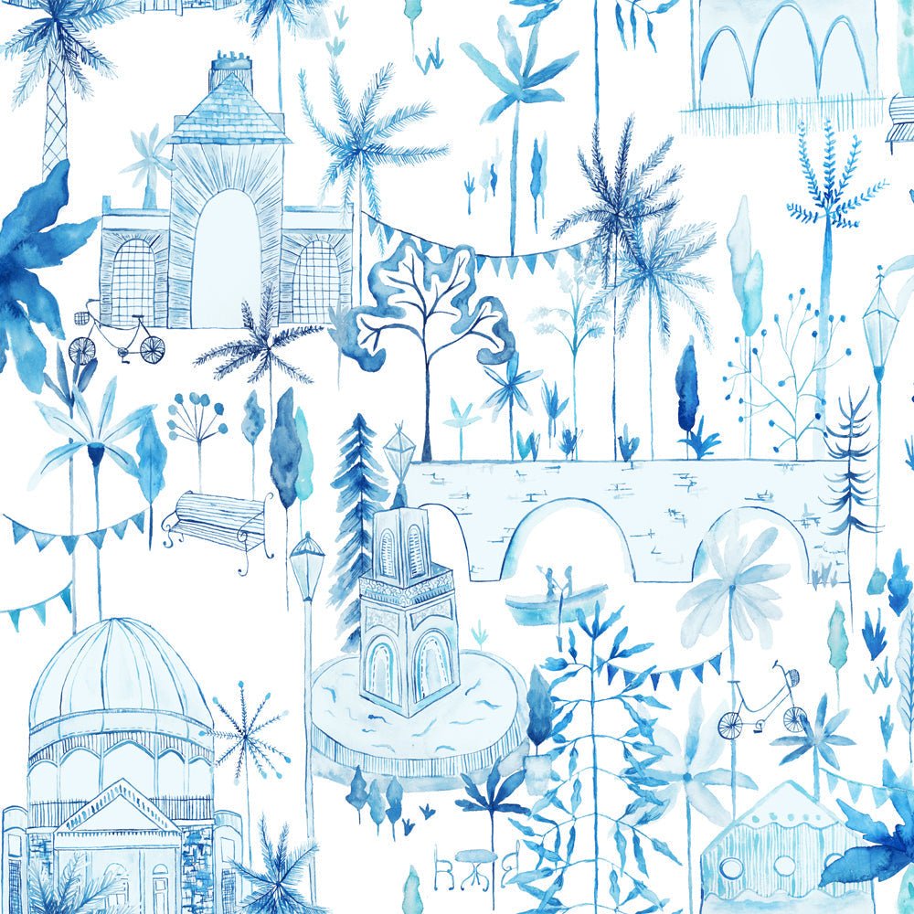 Tellaro Wallpaper - Cobalt - Voyage Maison - TELLARO/WPO/COBWallpaper199