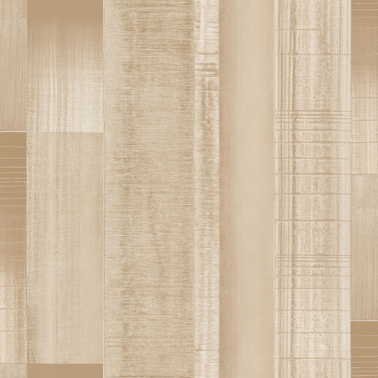 Texstyle Agen Stripe Wallpaper - Beige / Metallic Ink - Galerie - G56570Wallpaper199