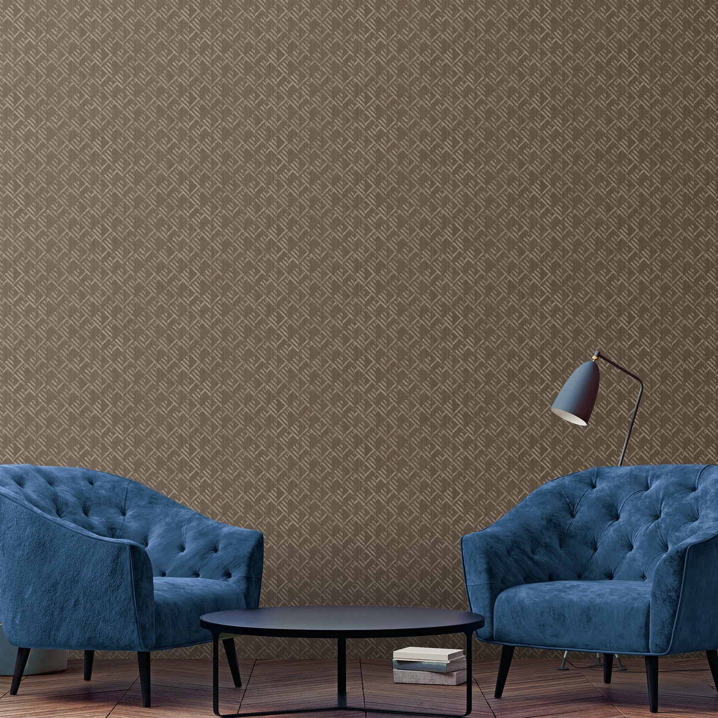 Texstyle Block Flock Wallpaper - Brown - Galerie - G56579Wallpaper199