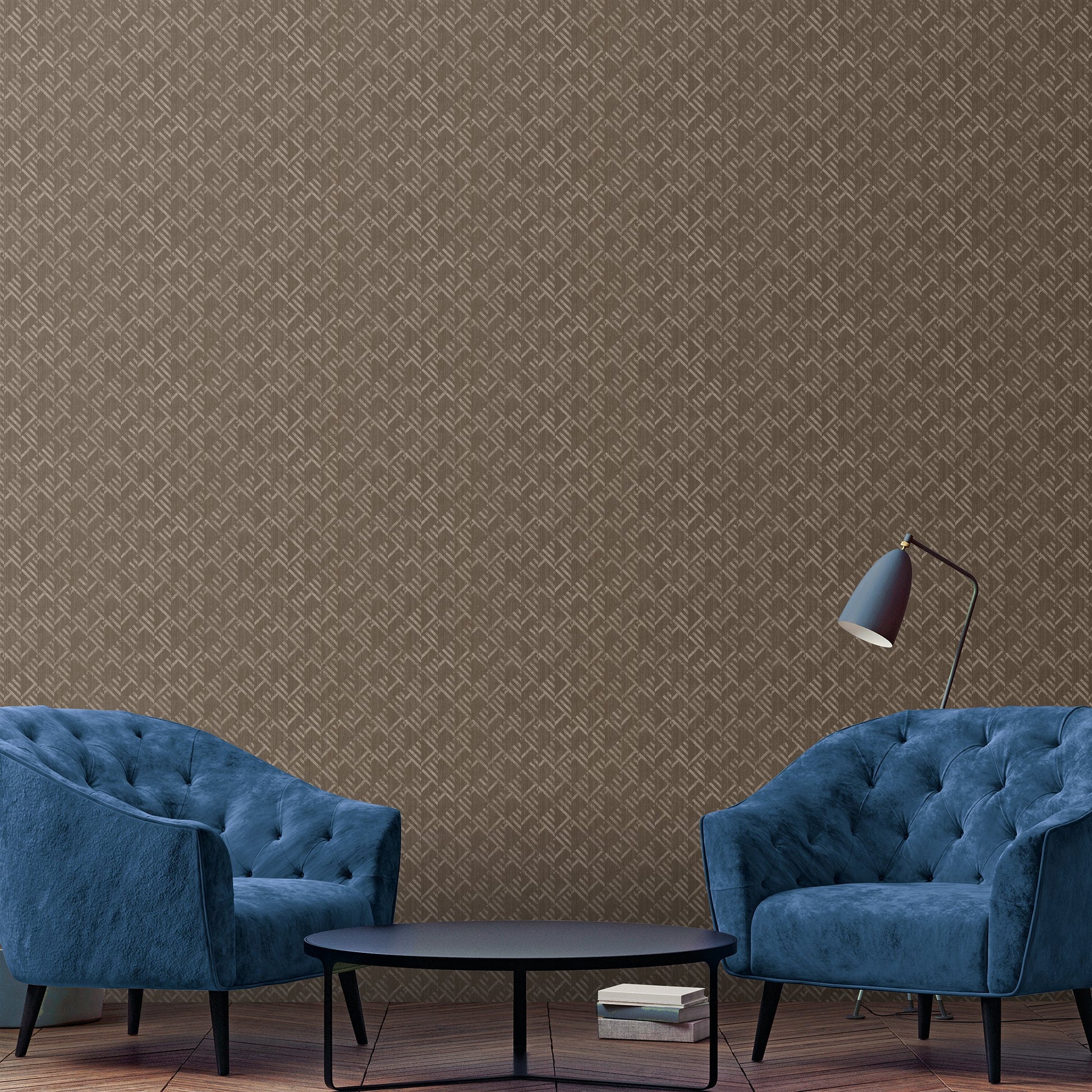 Texstyle Block Flock Wallpaper - Brown - Galerie - G56579Wallpaper199