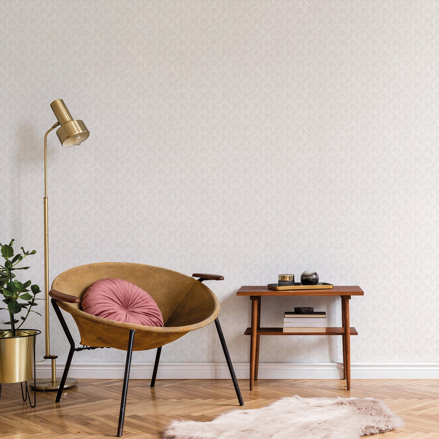 Texstyle Block Flock Wallpaper - Warm Neutrals / Mica - Galerie - G56583Wallpaper199