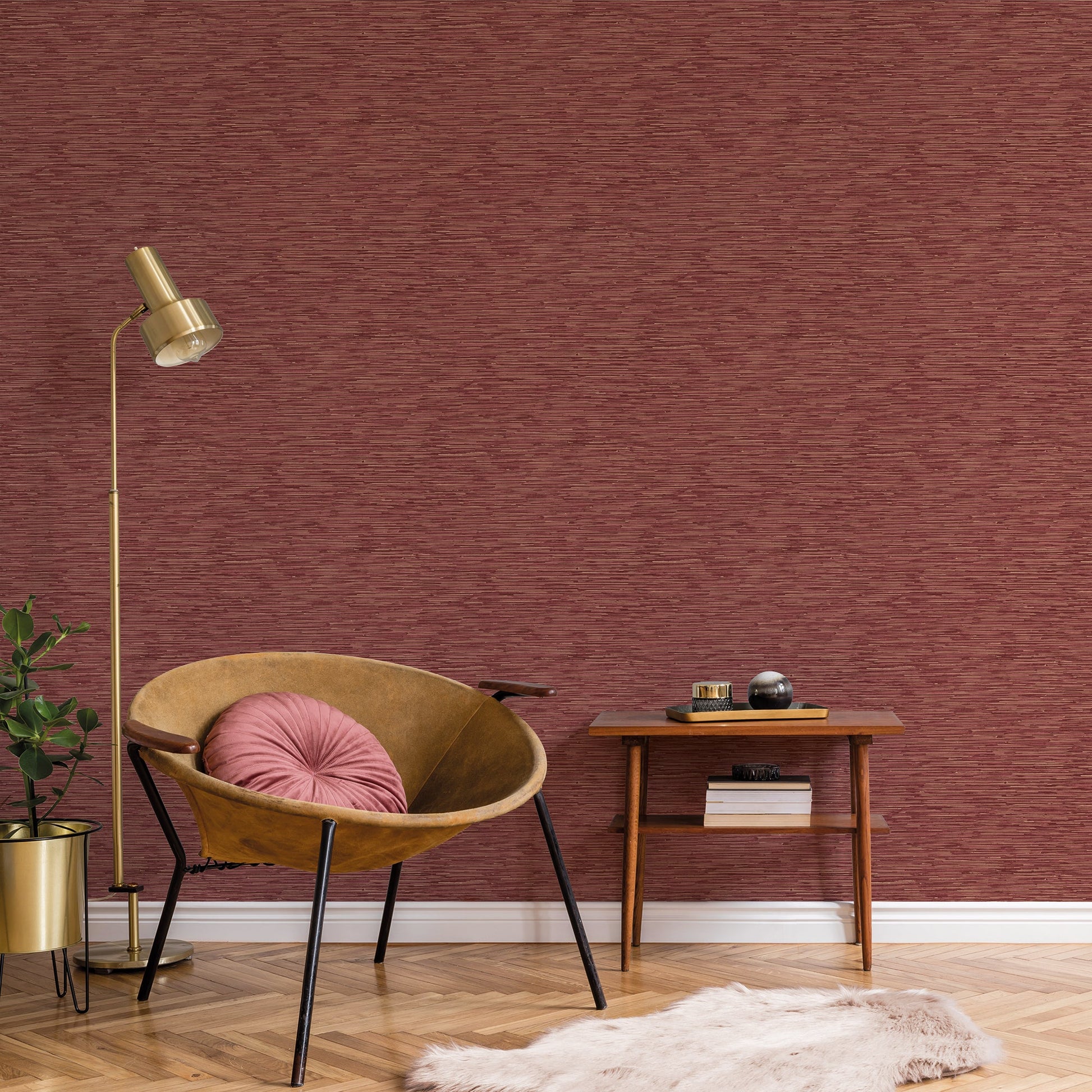 Texstyle Bronze Effect Wallpaper - Terracotta / Red / Rose Gold - Galerie - G56590Wallpaper199