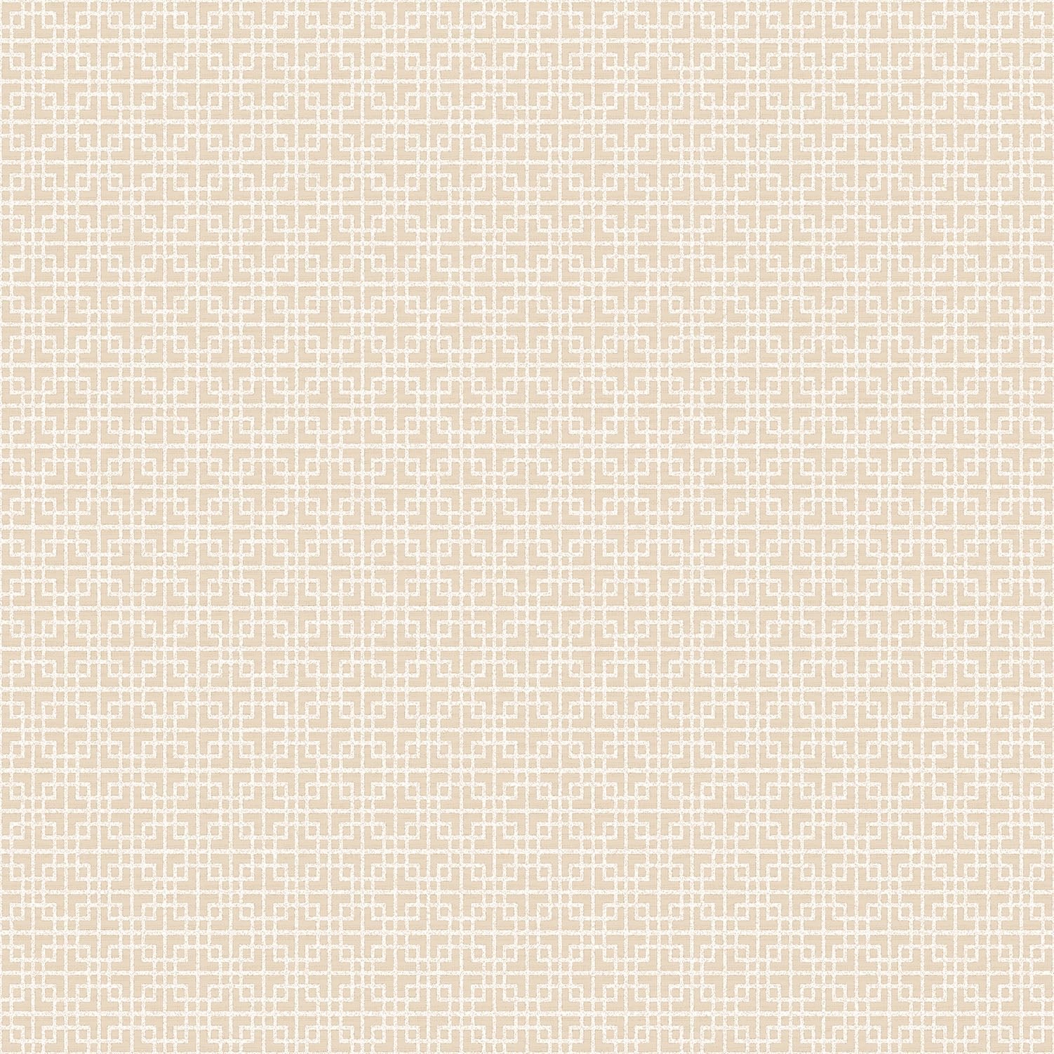 Texstyle Greek Key Texture Wallpaper - Beige / Metallic Ink - Galerie - G56593Wallpaper199