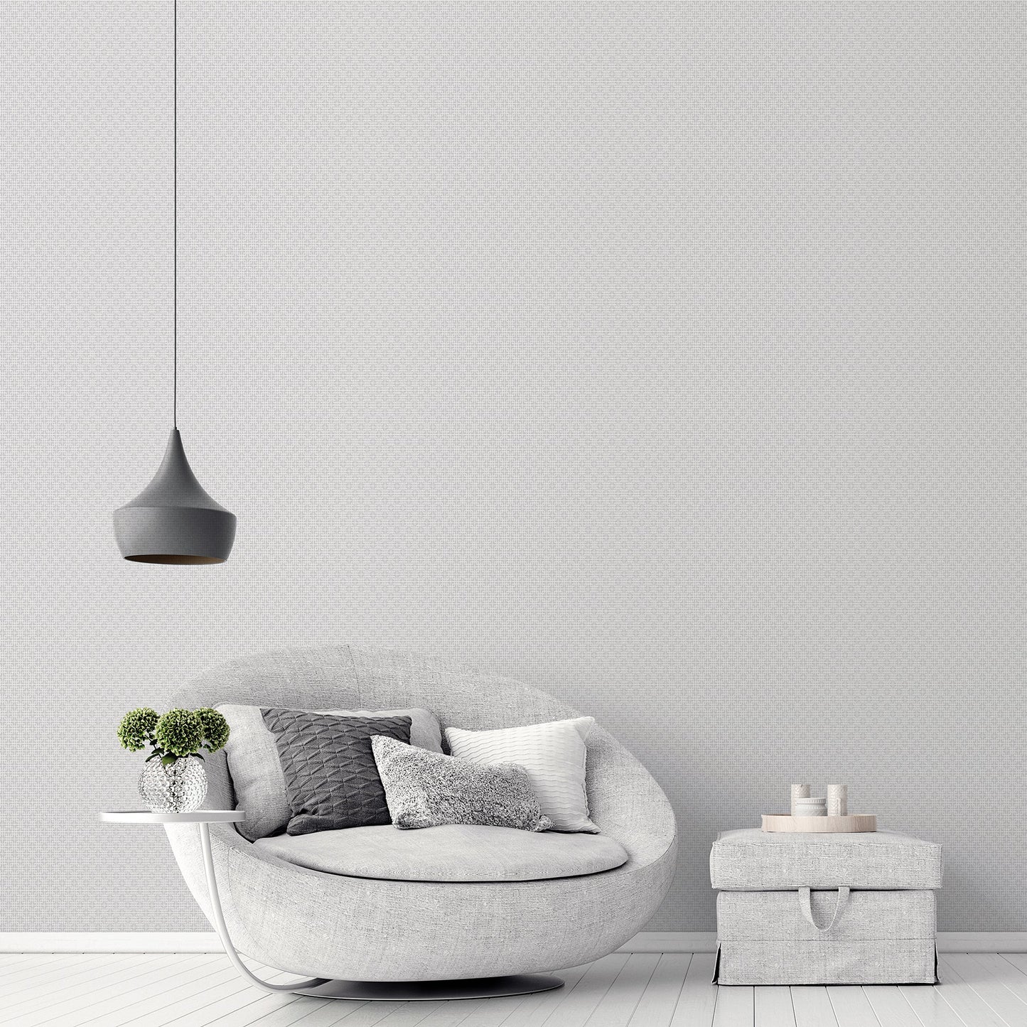 Texstyle Greek Key Texture Wallpaper - Silver Metallic - Galerie - G56598Wallpaper199