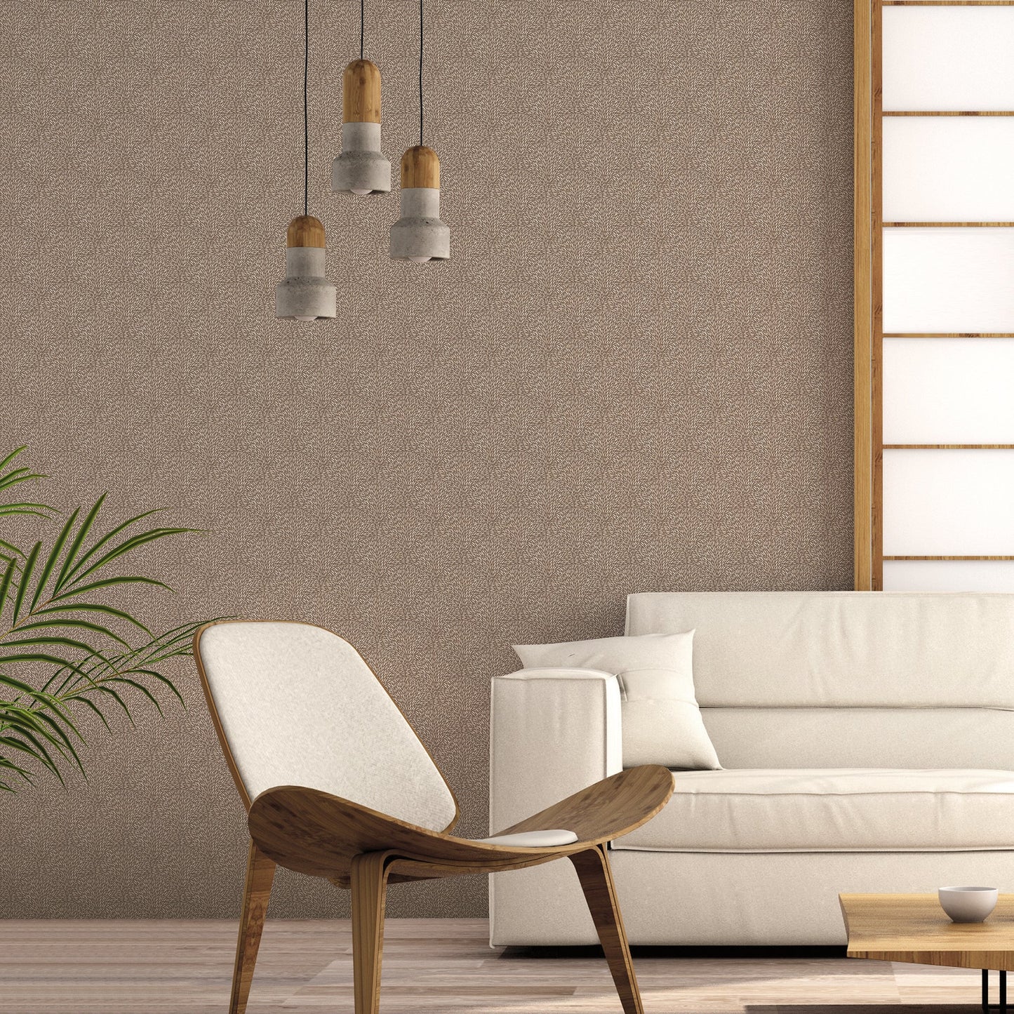 Texstyle Hedgehog Wallpaper - Brown / Metallic Gold - Galerie - G56605Wallpaper199