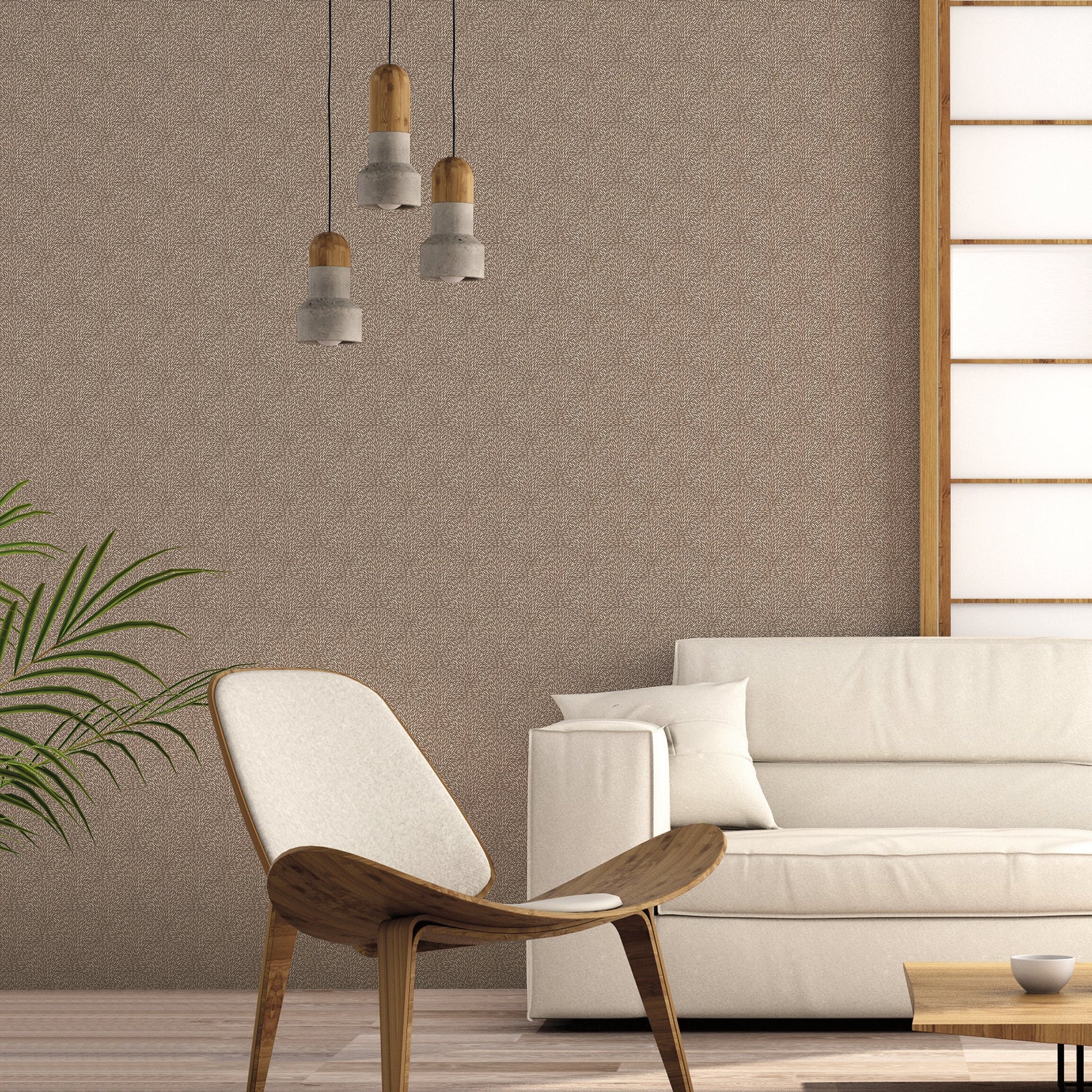Texstyle Hedgehog Wallpaper - Brown / Metallic Gold - Galerie - G56605Wallpaper199