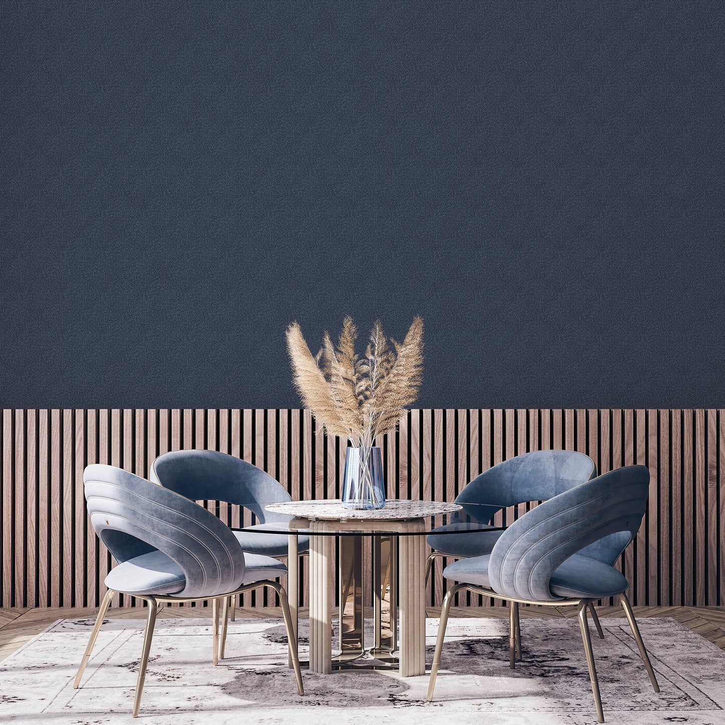 Texstyle Hedgehog Wallpaper - Navy - Galerie - G56607Wallpaper199