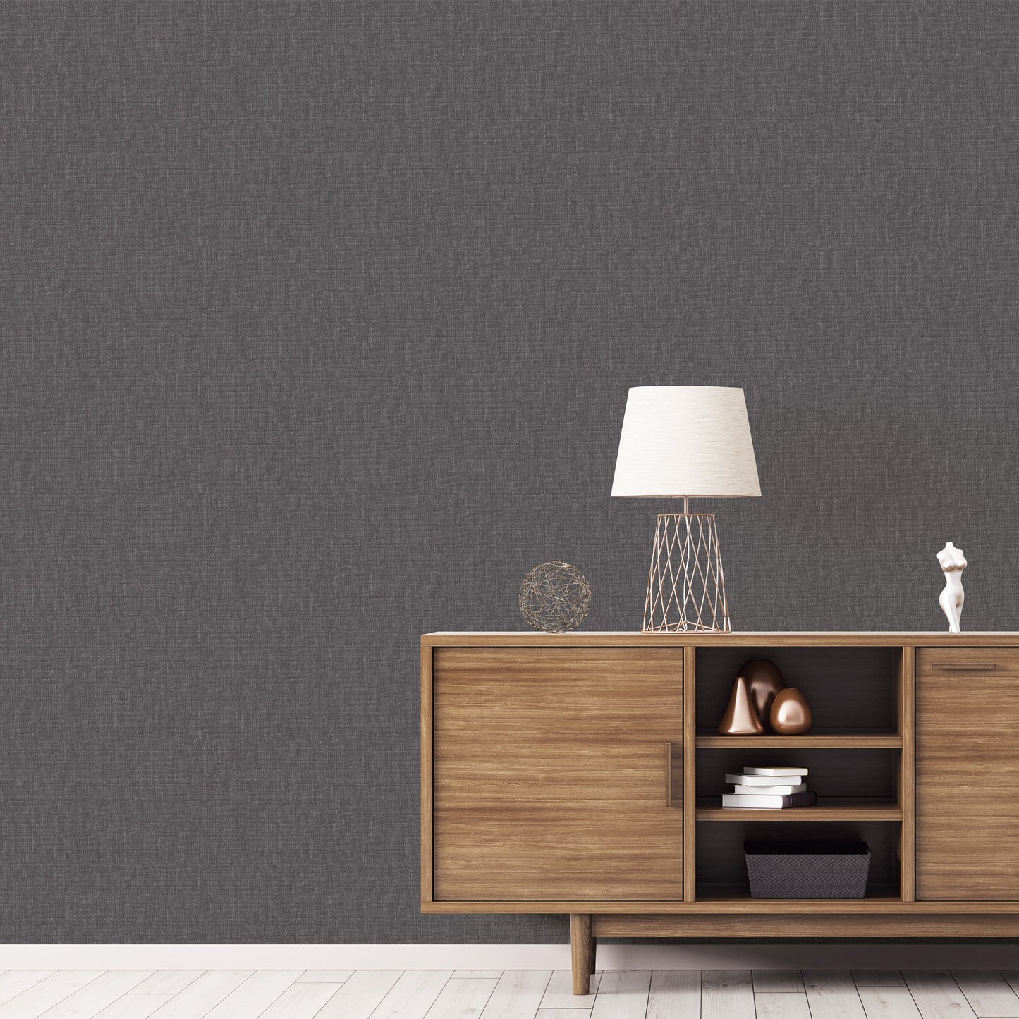 Texstyle Hex Texture Wallpaper - Black / Silver Metallic - Galerie - G56612Wallpaper199
