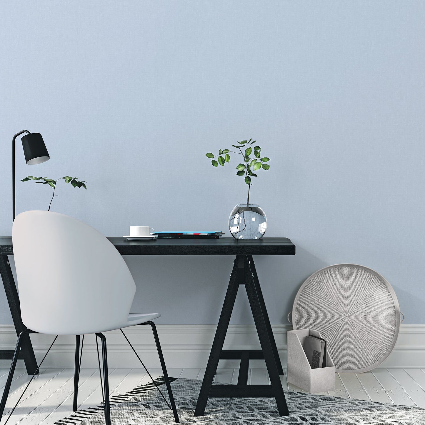 Texstyle Hex Texture Wallpaper - Blue / Metallic Ink - Galerie - G56613Wallpaper199