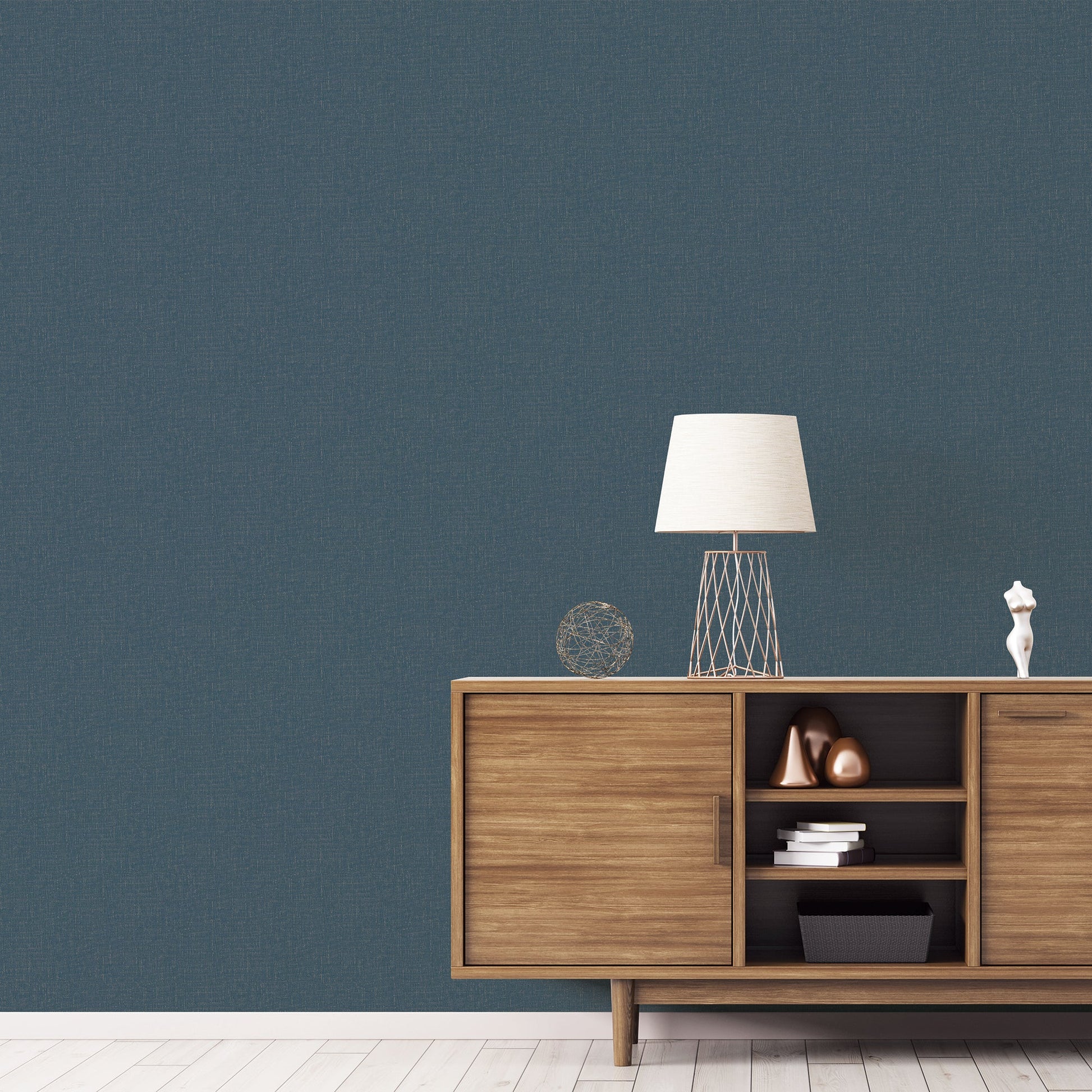 Texstyle Hex Texture Wallpaper - Turquoise / Metallic Ink - Galerie - G56621Wallpaper199