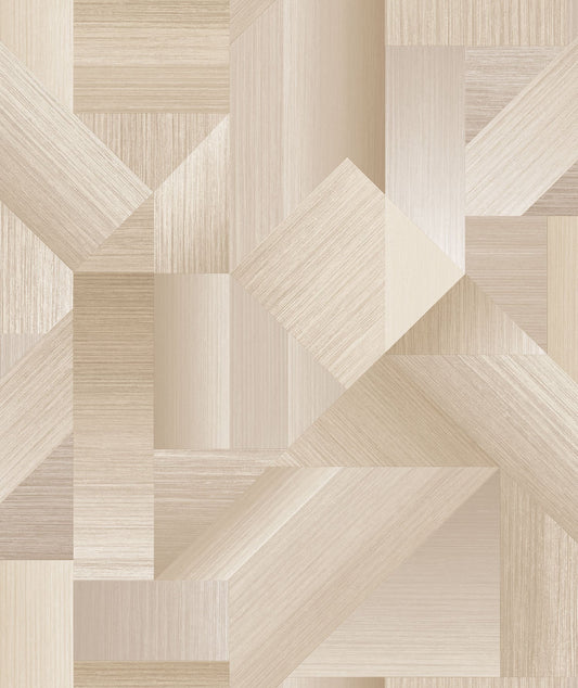 Texstyle Shape Shifter Wallpaper - Beige / Metallic ink - Galerie - G56623Wallpaper199