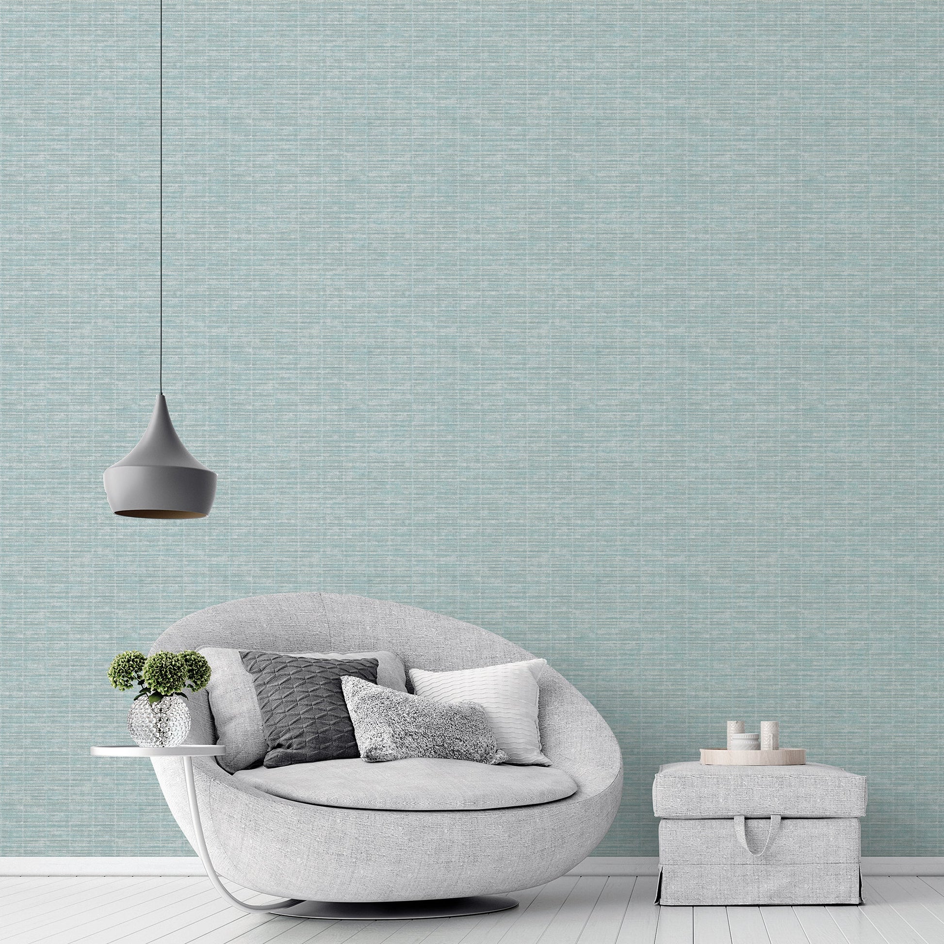 Texstyle Woven Weave Texture Wallpaper - Green - Galerie - G56634Wallpaper199