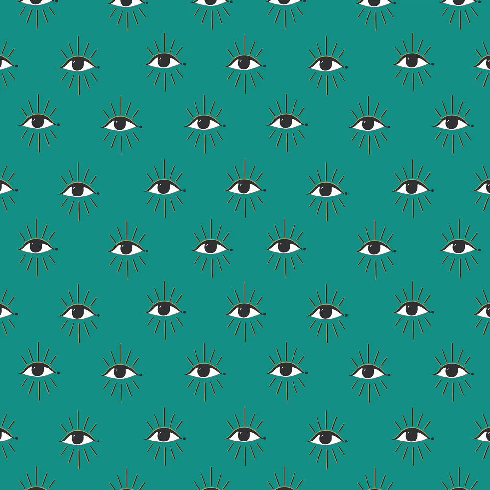 Theia Gold Foil Wallpaper - Turquoise - Furn - THEIA/WP1/TURWallpaper199