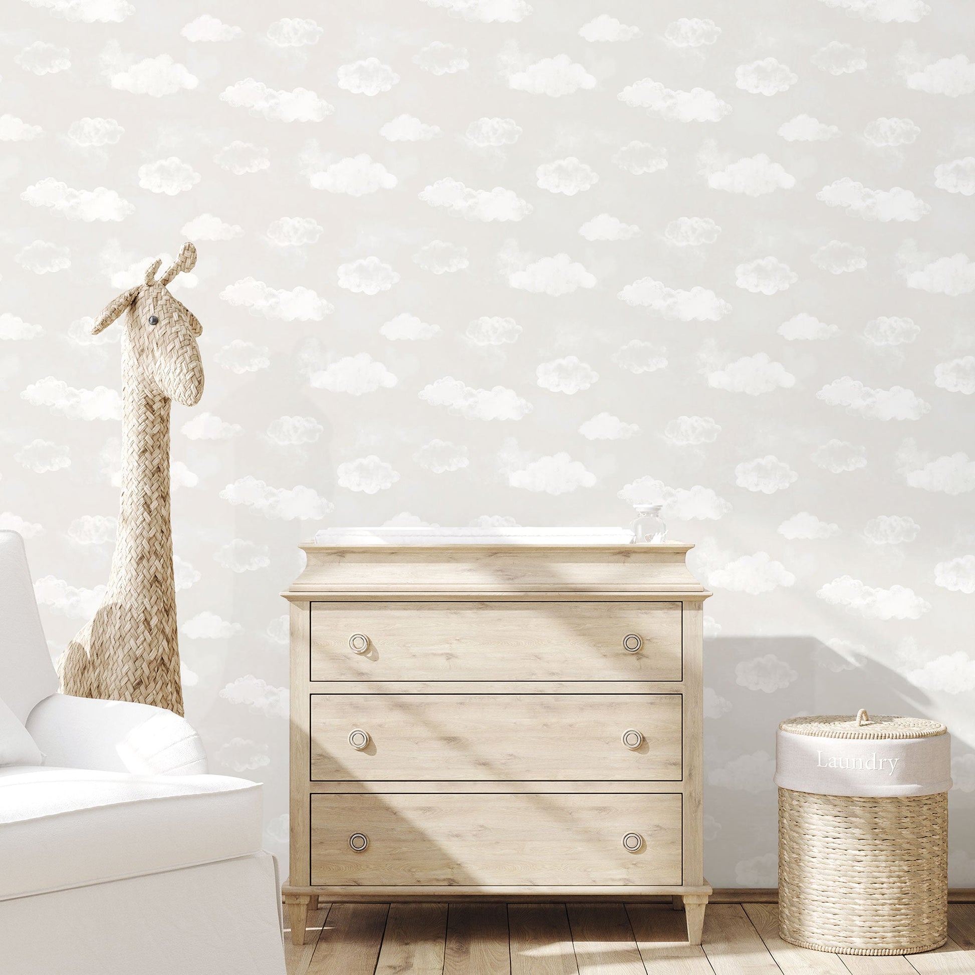 Tiny Tots 2 Cloud Wallpaper - Greige - Galerie - G78357Wallpaper199