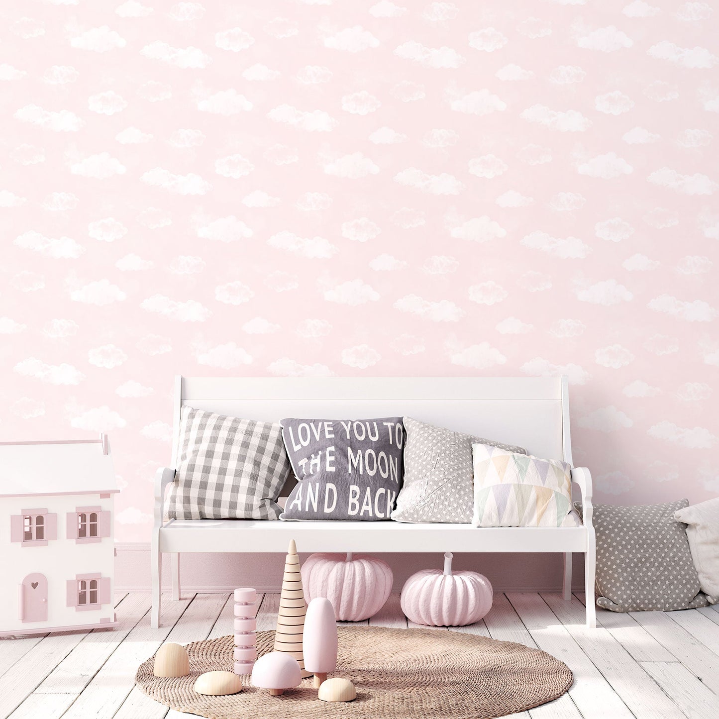 Tiny Tots 2 Cloud Wallpaper - Pink - Galerie - G78358Wallpaper199