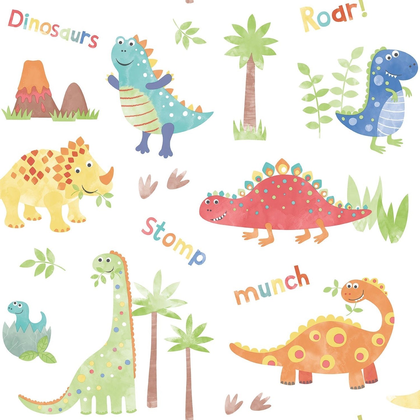 Tiny Tots 2 Dinosaurs Wallpaper - Primary - Galerie - G78364Wallpaper199