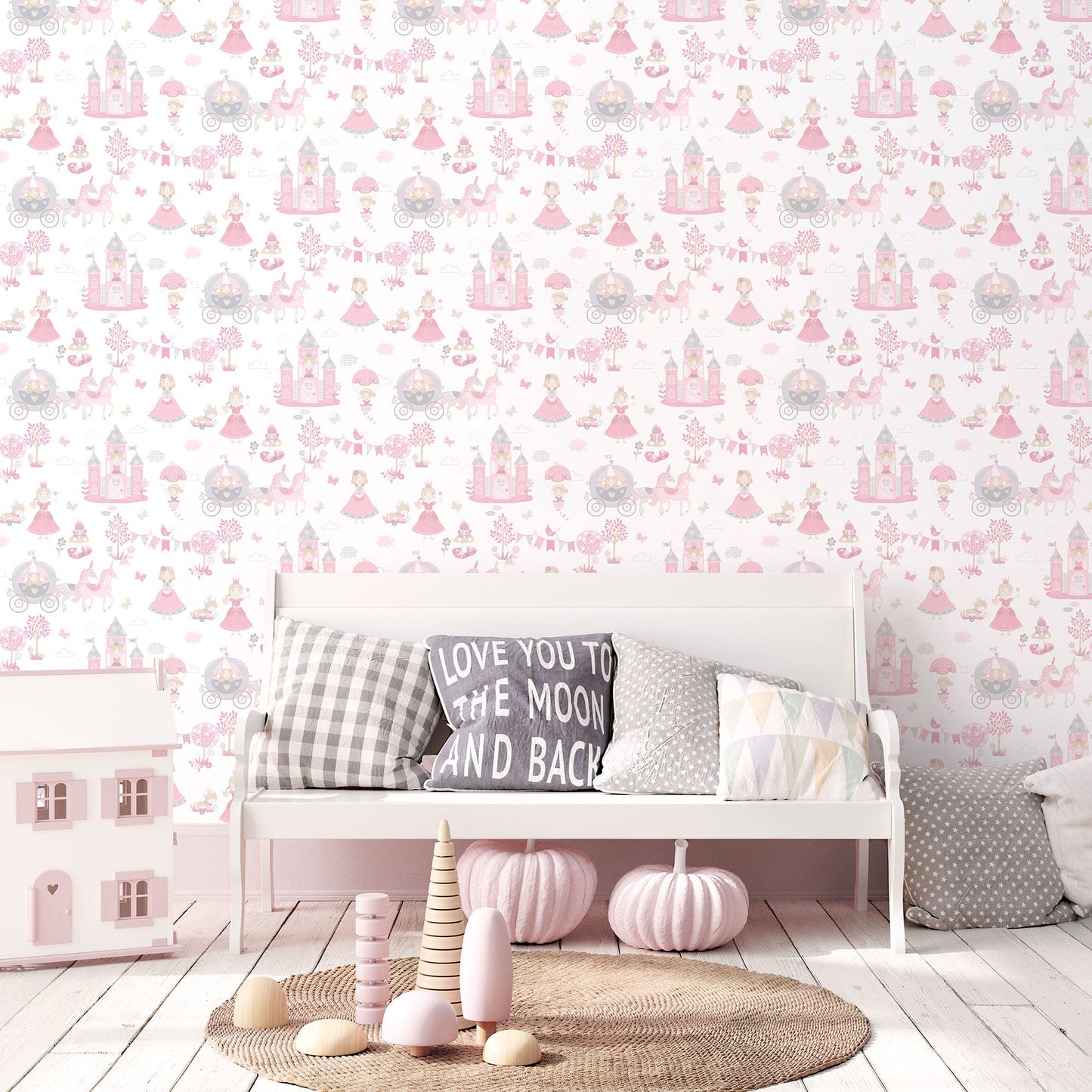 Tiny Tots 2 Fairytale Wallpaper - Pinks / Grey - Galerie - G78371Wallpaper199