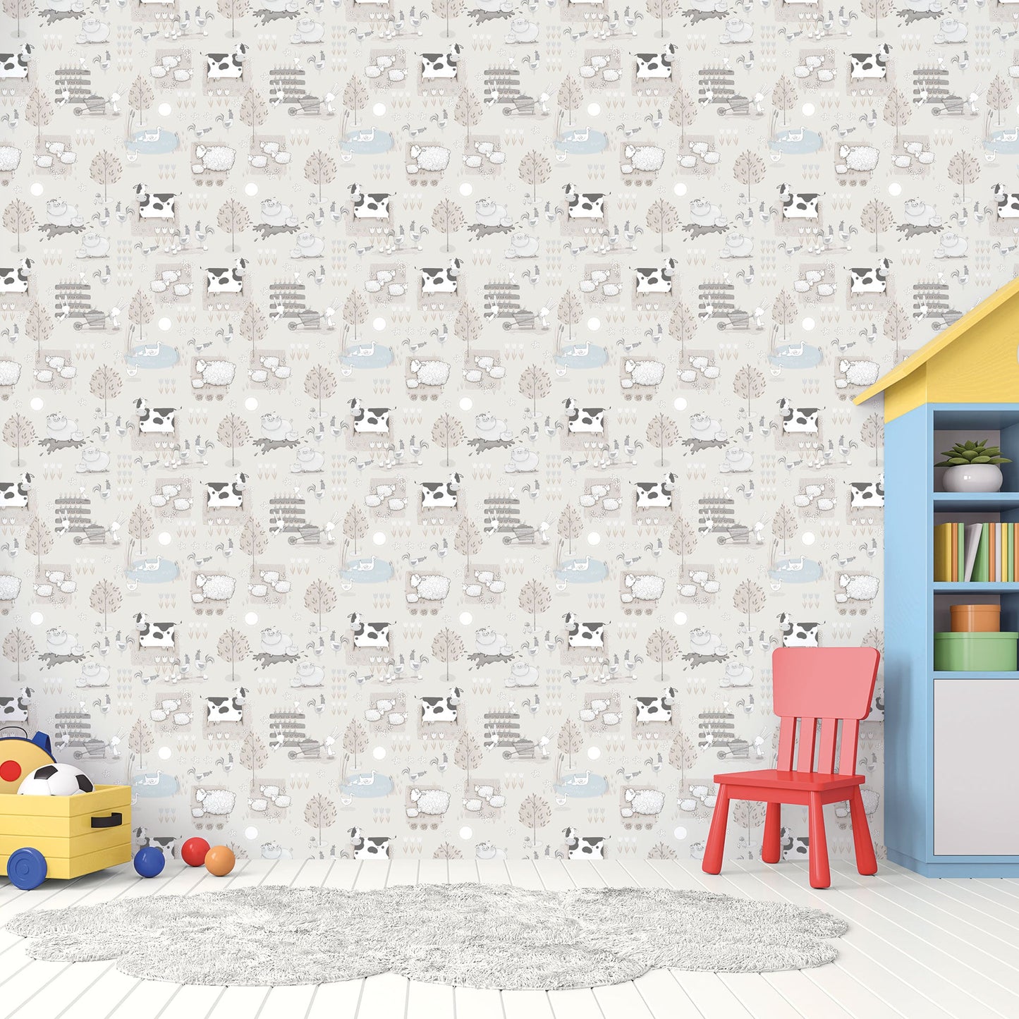 Tiny Tots 2 Farmland Wallpaper - Greige - Galerie - G78375Wallpaper199