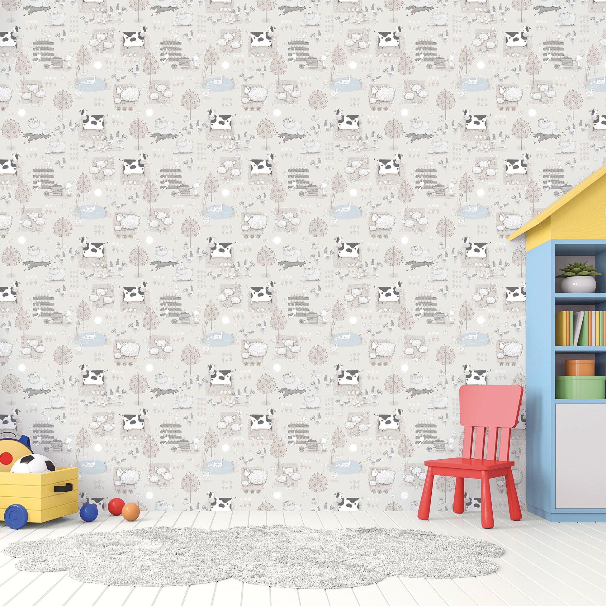 Tiny Tots 2 Farmland Wallpaper - Greige - Galerie - G78375Wallpaper199