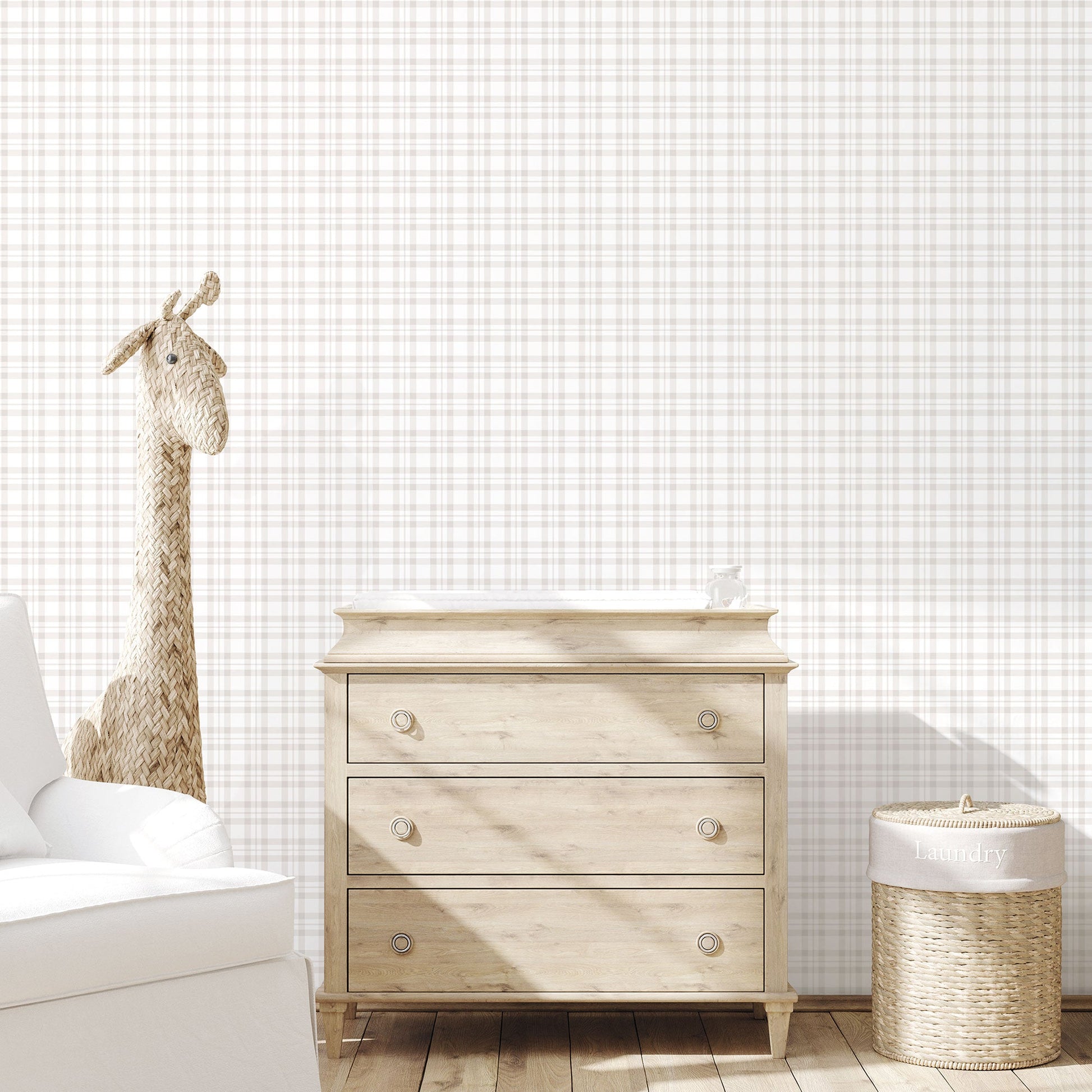 Tiny Tots 2 Plaid Wallpaper - Greige - Galerie - G78394Wallpaper199