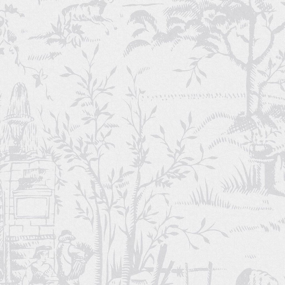 Toile de Jouy Wallpaper - Sugared Grey - Laura Ashley - 118495Wallpaper199
