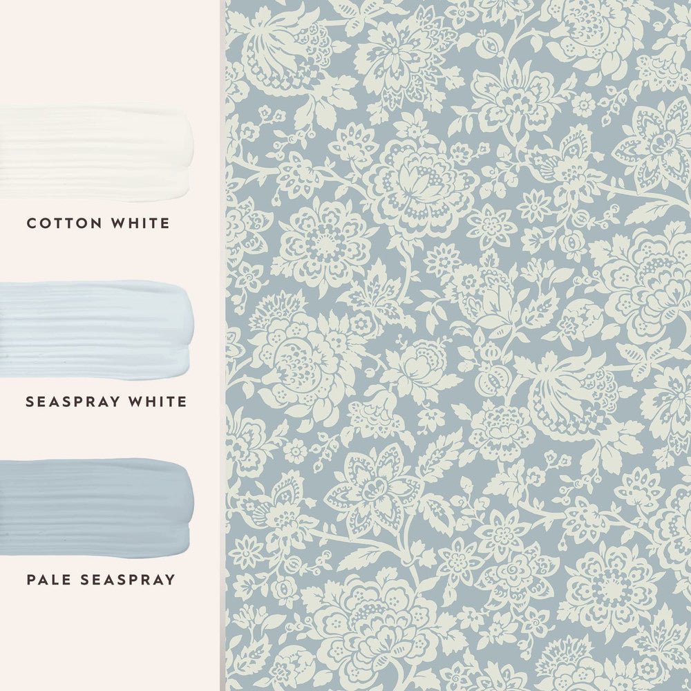 Trailing Laurissa Pale Wallpaper - Seaspray Blue - Laura Ashley - 121073Wallpaper199