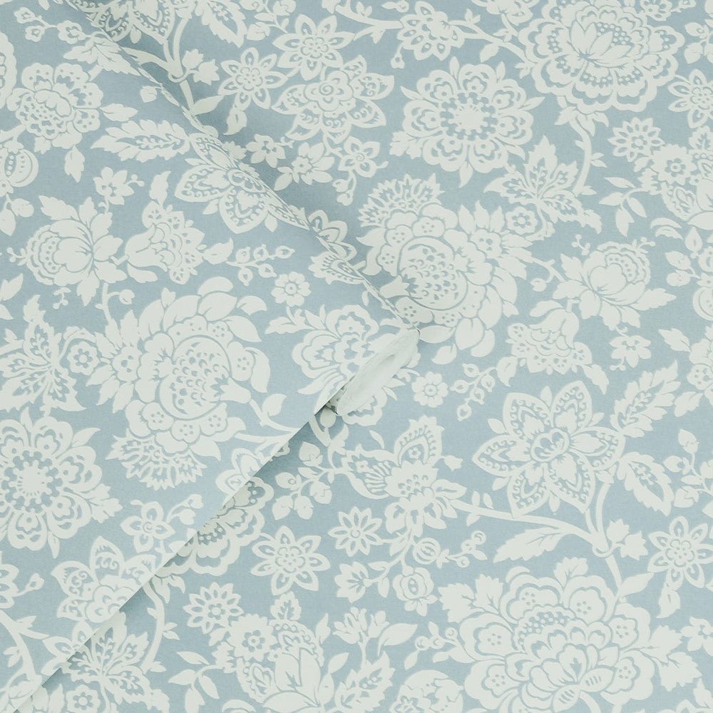 Trailing Laurissa Pale Wallpaper - Seaspray Blue - Laura Ashley - 121073Wallpaper199