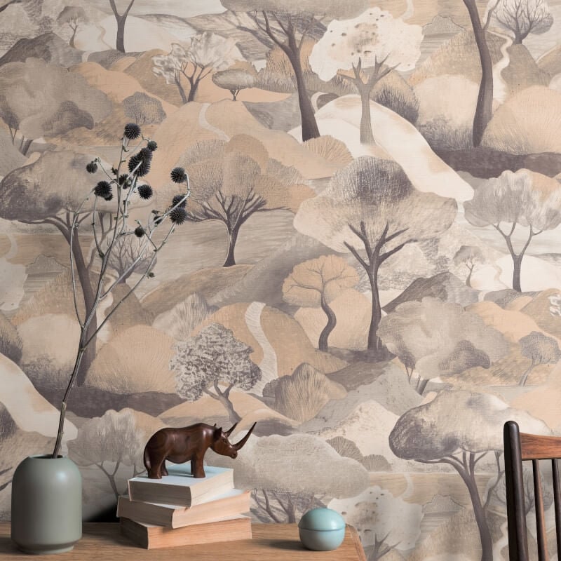 Tree Landscape Wallpaper - Beige - Erismann - 10433 - 32Wallpaper199