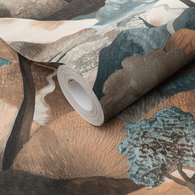 Tree Landscape Wallpaper - Brown Multi - Erismann - 10433 - 19Wallpaper199