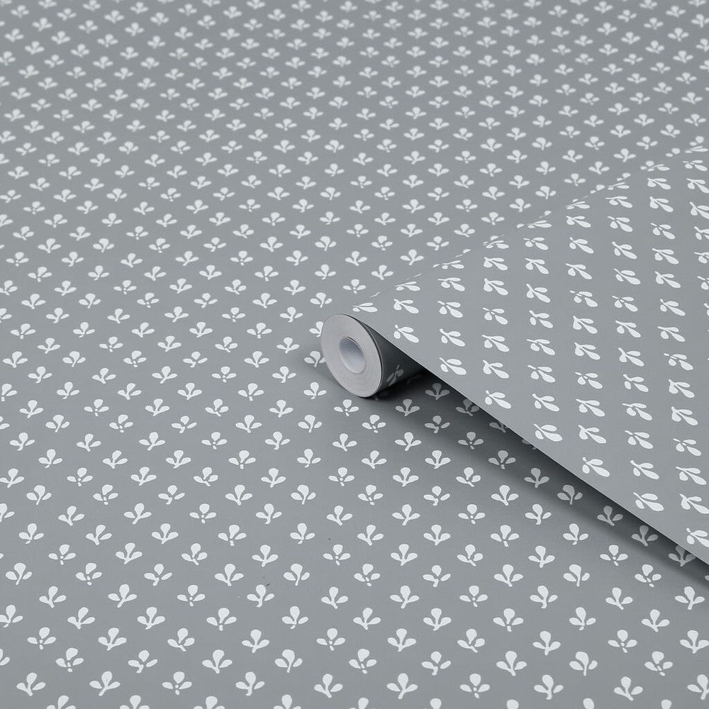 Trefoil Wallpaper - Slate Grey - Laura Ashley - 119861Wallpaper199