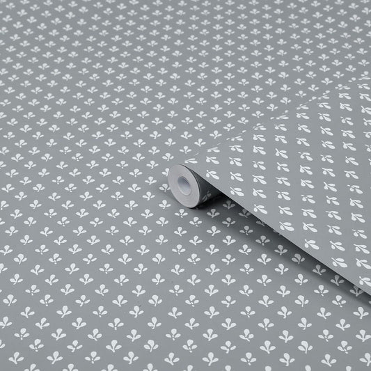 Trefoil Wallpaper - Slate Grey - Laura Ashley - 119861Wallpaper199