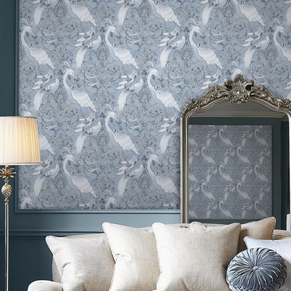 Tregaron Wallpaper - Midnight Blue - Laura Ashley - 120132Wallpaper199