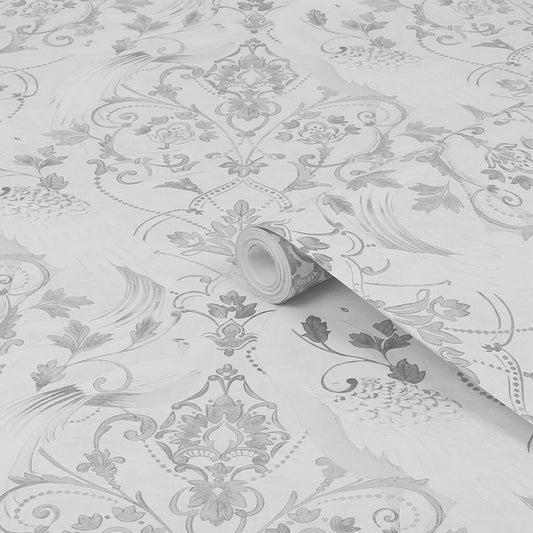 Tregaron Wallpaper - Silver - Laura Ashley - 119868Wallpaper199