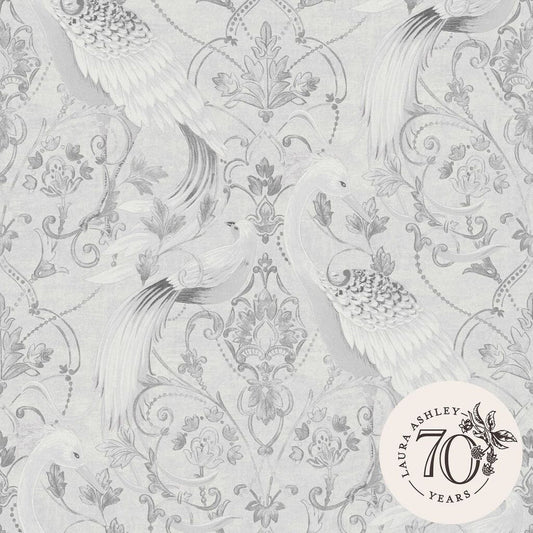 Tregaron Wallpaper - Silver - Laura Ashley - 119868Wallpaper199