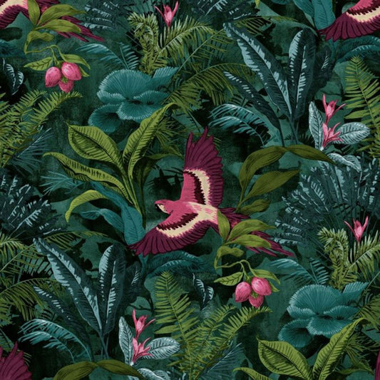 Tropical Bird Portfolio Wallpaper - Multi - Rasch - 214727Wallpaper199