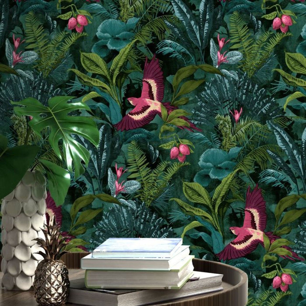 Tropical Bird Portfolio Wallpaper - Multi - Rasch - 214727Wallpaper199
