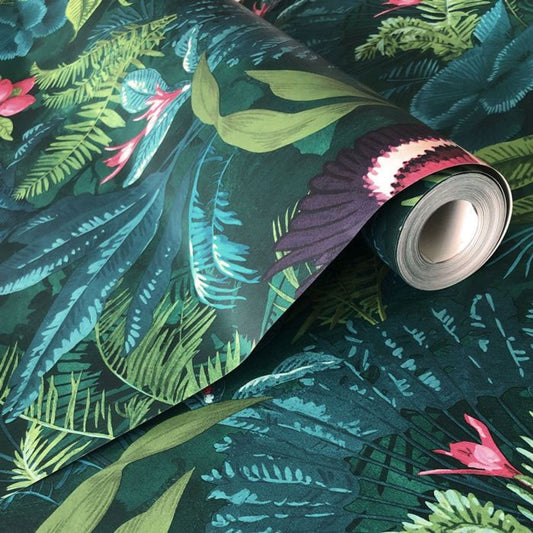 Tropical Bird Portfolio Wallpaper - Multi - Rasch - 214727Wallpaper199