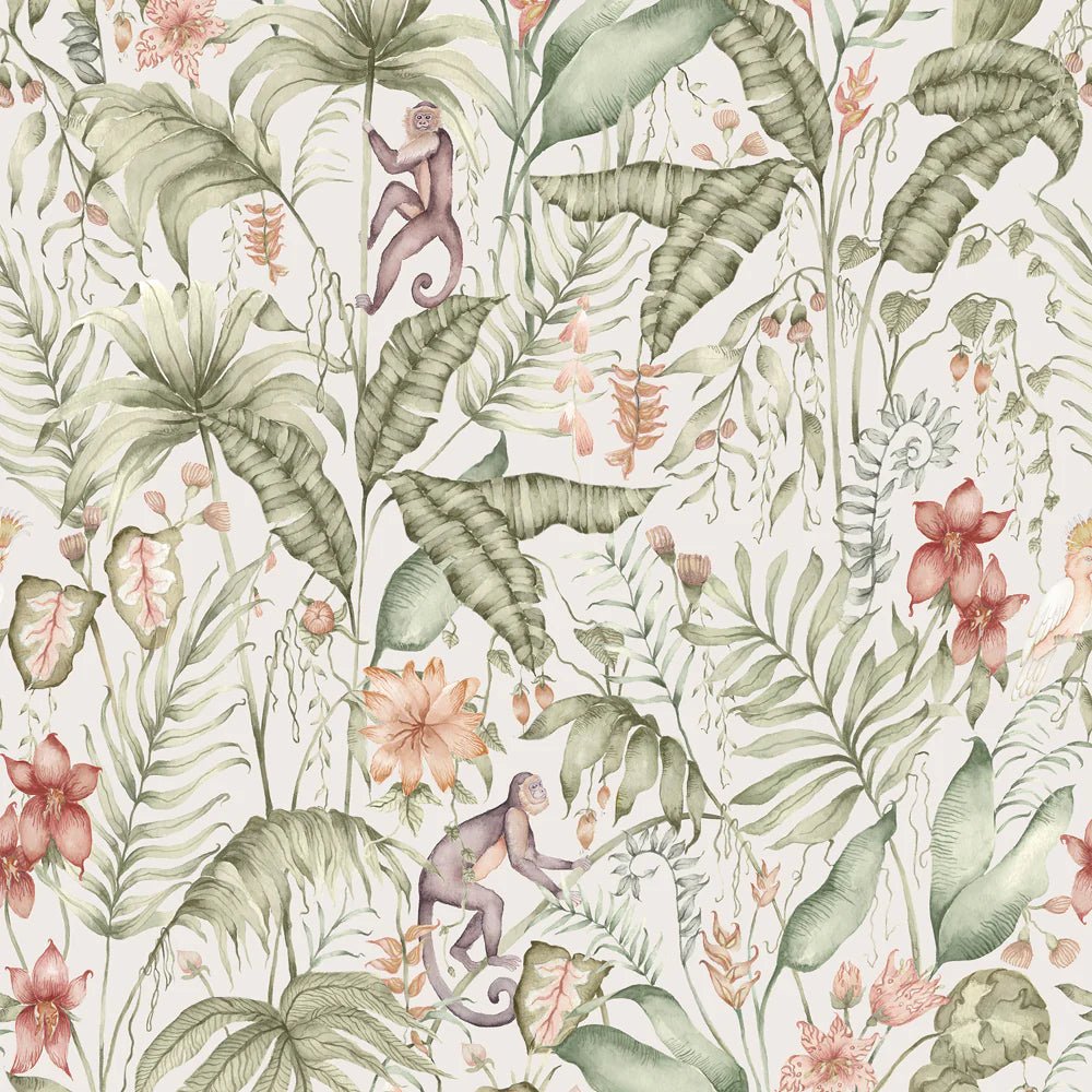 Tropical Utopia Wallpaper - Moss - Voyage Maison - TRUTOPI/WPO/MOSWallpaper199